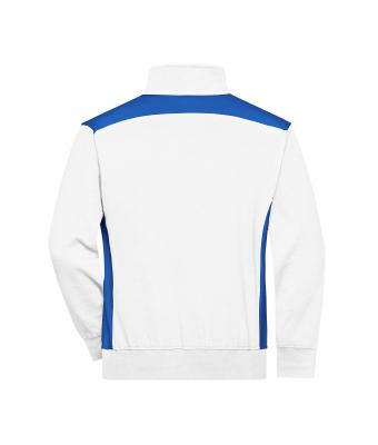 Unisex Workwear Half-Zip Sweat - COLOR - Wit/royal 8542