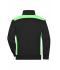 Unisex Workwear Half-Zip Sweat - COLOR - Zwart/lime 8542