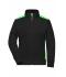 Ladies Ladies' Workwear Sweat Jacket - COLOR - Black/lime-green 8543