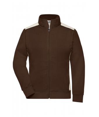 Dames Ladies' Workwear Sweat Jacket - COLOR - Bruin/steen 8543