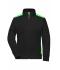 Dames Ladies' Workwear Sweat Jacket - COLOR - Zwart/lime 8543