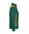 Dames Ladies' Workwear Sweat Jacket - COLOR - Dongergroen/oranje 8543