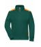 Damen Ladies' Workwear Sweat Jacket - COLOR - Dark-green/orange 8543