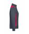 Dames Ladies' Workwear Sweat Jacket - COLOR - Carbon/rood 8543