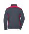 Dames Ladies' Workwear Sweat Jacket - COLOR - Carbon/rood 8543