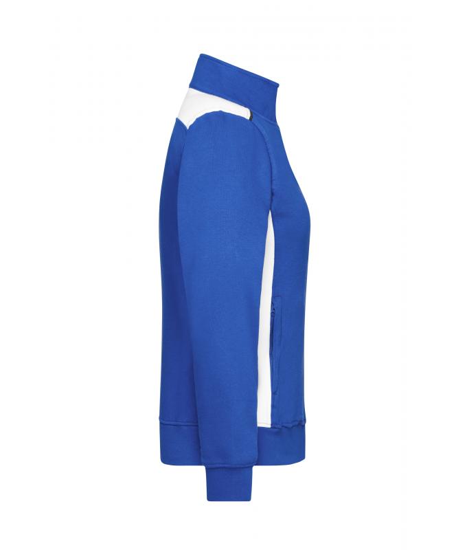 Damen Ladies' Workwear Sweat Jacket - COLOR - Royal/white 8543