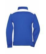 Damen Ladies' Workwear Sweat Jacket - COLOR - Royal/white 8543
