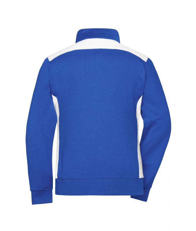 Damen Ladies' Workwear Sweat Jacket - COLOR - Royal/white 8543