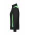Dames Ladies' Workwear Sweat Jacket - COLOR - Zwart/lime 8543