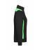Dames Ladies' Workwear Sweat Jacket - COLOR - Zwart/lime 8543