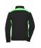 Dames Ladies' Workwear Sweat Jacket - COLOR - Zwart/lime 8543