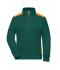 Dames Ladies' Workwear Sweat Jacket - COLOR - Dongergroen/oranje 8543