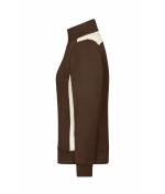 Femme Sweat-shirt veste workwear femme - COLOR - Marron/pierre 8543