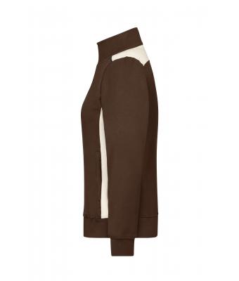 Femme Sweat-shirt veste workwear femme - COLOR - Marron/pierre 8543