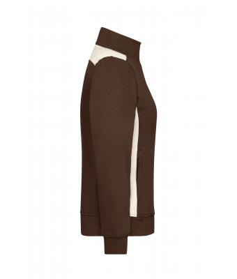 Femme Sweat-shirt veste workwear femme - COLOR - Marron/pierre 8543