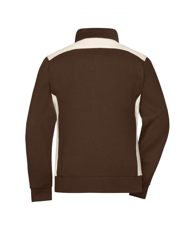 Femme Sweat-shirt veste workwear femme - COLOR - Marron/pierre 8543
