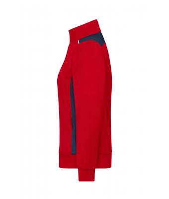Femme Sweat-shirt veste workwear femme - COLOR - Rouge/marine 8543