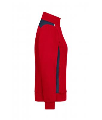 Femme Sweat-shirt veste workwear femme - COLOR - Rouge/marine 8543