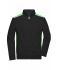 Men Men's Workwear Sweat Jacket - COLOR - Black/lime-green 8544