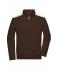 Herren Men's Workwear Sweat Jacket - COLOR - Brown/stone 8544