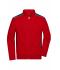 Men Men's Workwear Sweat Jacket - COLOR - Red/navy 8544