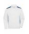 Herren Men's Workwear Sweat Jacket - COLOR - White/royal 8544