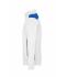 Unisexe Sweat-shirt veste workwear - COLOR - Blanc/royal 8544