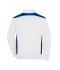 Unisexe Sweat-shirt veste workwear - COLOR - Blanc/royal 8544