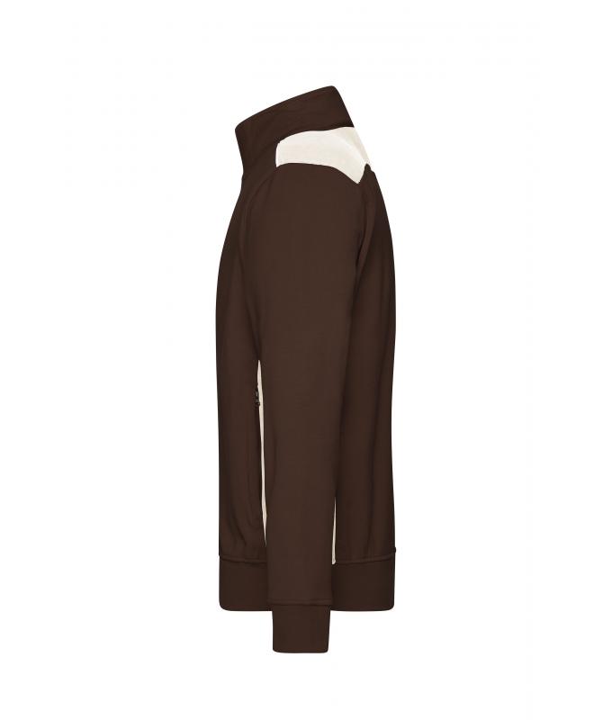 Unisexe Sweat-shirt veste workwear - COLOR - Marron/pierre 8544