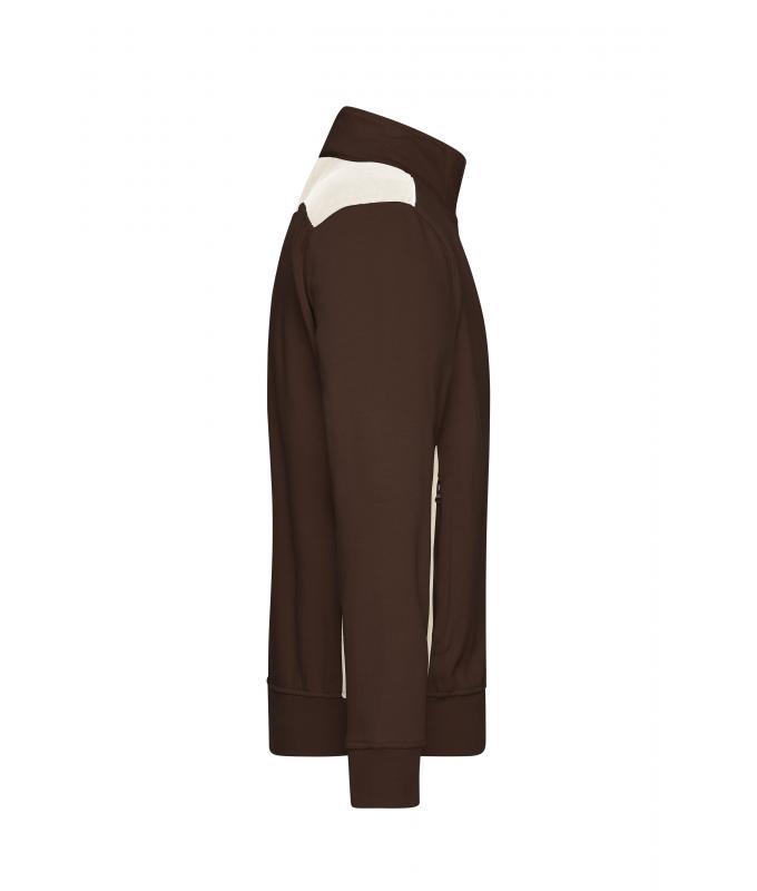 Unisexe Sweat-shirt veste workwear - COLOR - Marron/pierre 8544