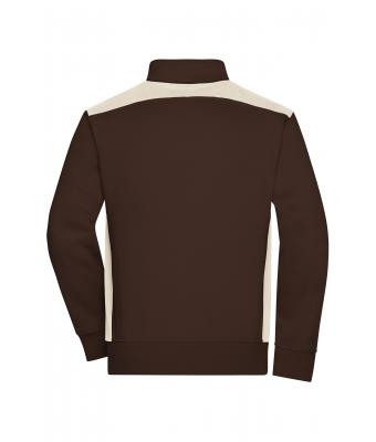 Unisexe Sweat-shirt veste workwear - COLOR - Marron/pierre 8544