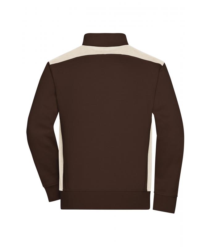 Unisexe Sweat-shirt veste workwear - COLOR - Marron/pierre 8544