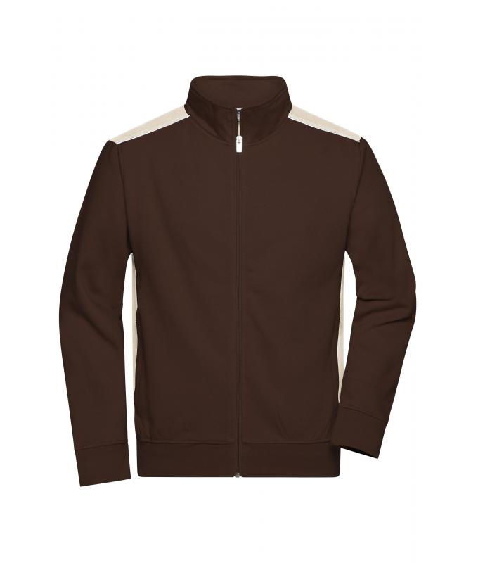 Unisexe Sweat-shirt veste workwear - COLOR - Marron/pierre 8544