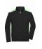 Unisexe Sweat-shirt veste workwear - COLOR - Noir/vert-citron 8544