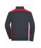 Unisexe Sweat-shirt veste workwear - COLOR - Carbone/rouge 8544