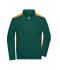 Unisexe Sweat-shirt veste workwear - COLOR - Vert-foncé/orange 8544