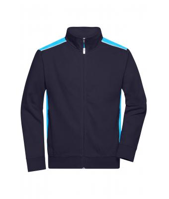 Homme Sweat-shirt veste workwear homme - COLOR - Marine/turquoise 8544