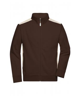 Homme Sweat-shirt veste workwear homme - COLOR - Marron/pierre 8544