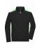 Homme Sweat-shirt veste workwear homme - COLOR - Noir/vert-citron 8544
