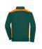 Homme Sweat-shirt veste workwear homme - COLOR - Vert-foncé/orange 8544