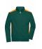 Homme Sweat-shirt veste workwear homme - COLOR - Vert-foncé/orange 8544