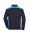 Unisex Workwear Sweat Jacket - COLOR - Navy/turquoise 8544