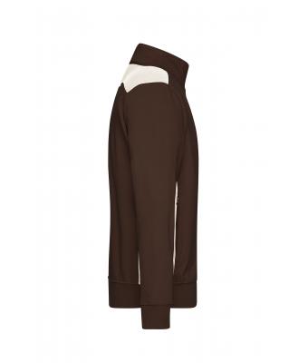 Unisex Workwear Sweat Jacket - COLOR - Brown/stone 8544