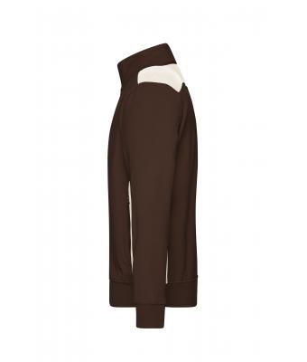 Unisex Workwear Sweat Jacket - COLOR - Bruin/steen 8544