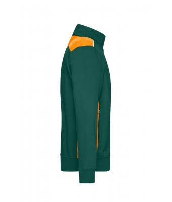 Unisex Workwear Sweat Jacket - COLOR - Dongergroen/oranje 8544