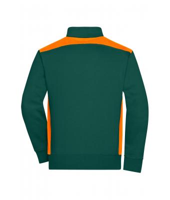 Unisex Workwear Sweat Jacket - COLOR - Dongergroen/oranje 8544