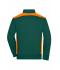 Unisex Workwear Sweat Jacket - COLOR - Dongergroen/oranje 8544