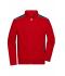 Unisex Workwear Sweat Jacket - COLOR - Rood/navy 8544