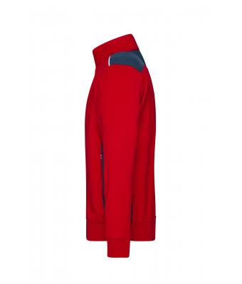 Unisex Workwear Sweat Jacket - COLOR - Rood/navy 8544