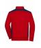 Unisex Workwear Sweat Jacket - COLOR - Rood/navy 8544